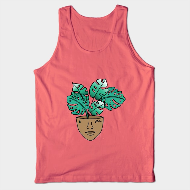 Monstera Plant Person - Crazy Plant Lady Tank Top by Tenpmcreations